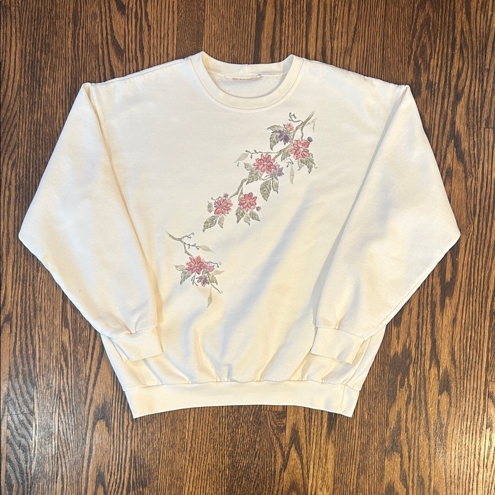 Vintage 90s Floral Printed Sweatshirt